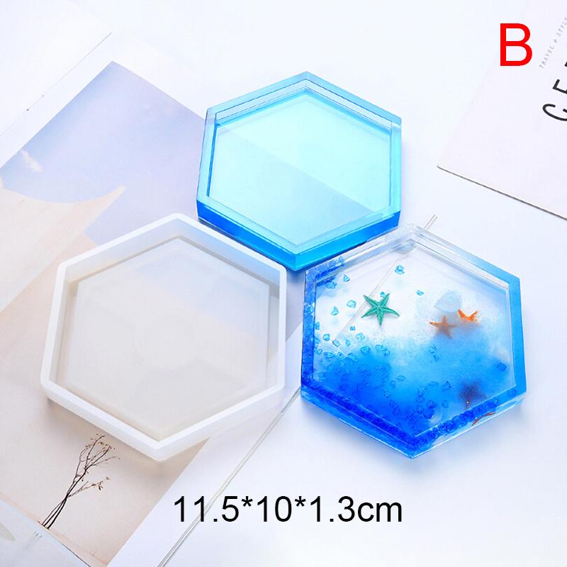 Coaster Resin Silicone Cup Mat Pad Mold Jewelry Making Epoxy Mould Tool Craft