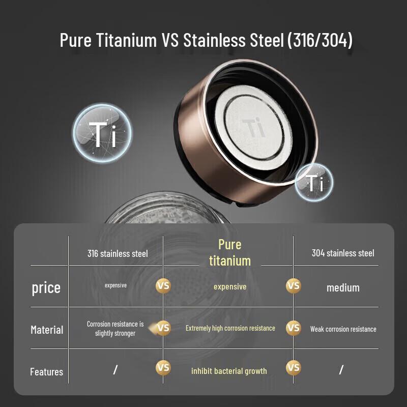 Temeke Smart Double Wall Glass Tea Infuser Bottle 330ml