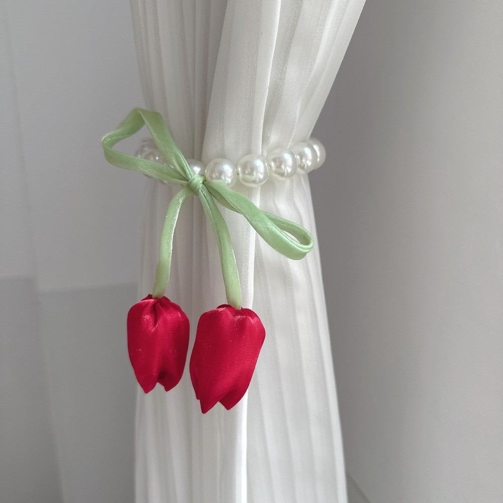Tulip-Shaped Tulip Curtain Straps Magnetic Curtain Buckle Creative Drapery Holders  Home Decor