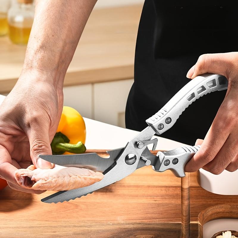 1/3pcs Stainless Steel Spring Kitchen Scissors Cut Chicken Bone Fish Meat Scissorses Multi-Purpose Chicken Bone Shears BBQ Tool5