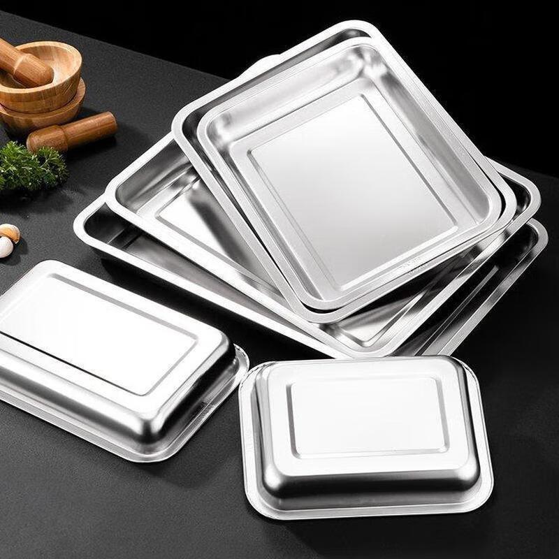 Thickened Stainless Steel Square Tray