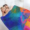 Lebendige Abstrakte Farbexplosion Überwurfdecke Für Dekoratives Sofa Flanell Riesen-Sofa Designerdecken