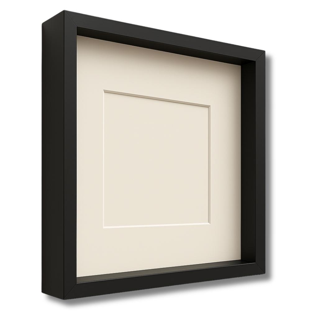 Deep box 3D frame 24.5x24.5 for moss handicrafts for photos, black
