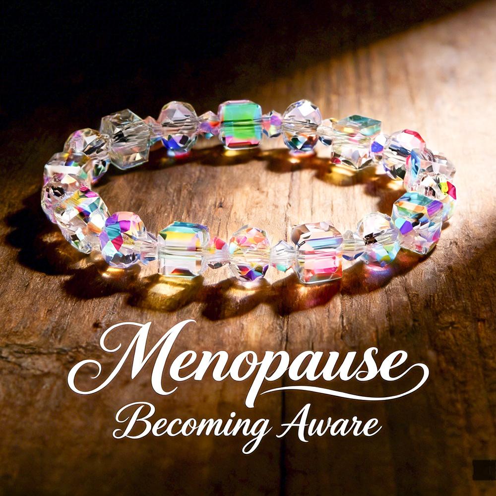 1pc Menopausal Spiritual Bracelet - AB Color Square Bead Elastic Bracelet, Empowering Women to Embrace Menopausal Transition Bracelet