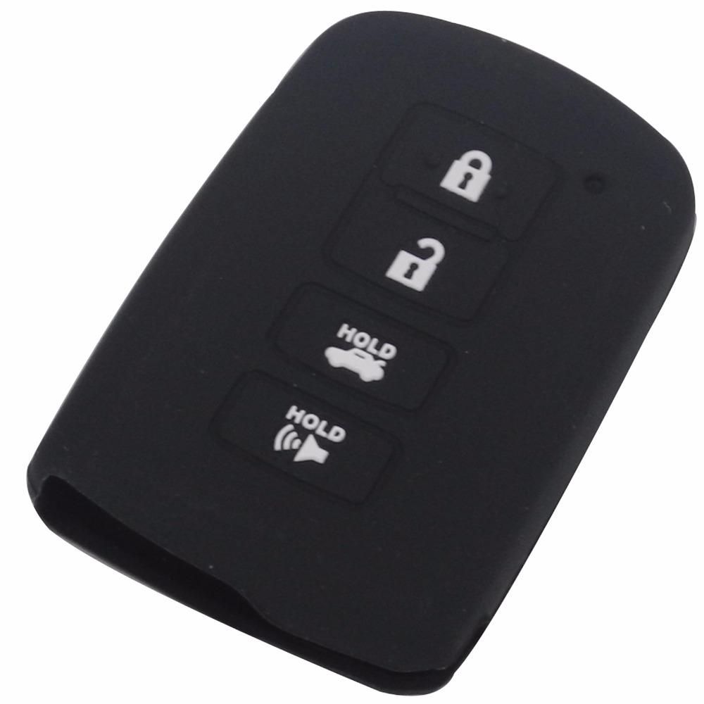 Jingyuqin 4 Buttons Car Silicone Remote Key Cover Case For Toyota Camry Avalon Rav4 Highlander 2012 2013 2014 2015
