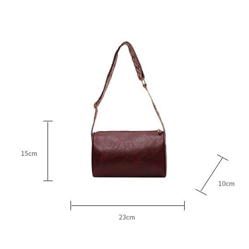 Yogodlns Hochwertige PU-Leder-Schulter-Crossbody-Tasche für Frauen Vintage PU-Leder Damen kleine Handtasche Kissen Umhängetasche