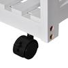 Rolling Kitchen Cart Set Drop Leaf Breakfast Table with 2 Stools for Living Room Dorm Apartment