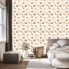 Wallpaper Cats Cream, Beige and Coral for Living Room and Bedroom 50x1000
