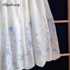 Spring Summer Women Maxi Long Skirt High Waist Delicate Floral Embroidery Classical Skirt Vintage Elegant Hollow Out Ladies' A-Line Skirt