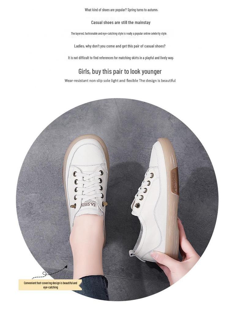 Autumn Korean Style Women's Slip-On Soft Sole Sneakers with Elastic Band for Casual Wear