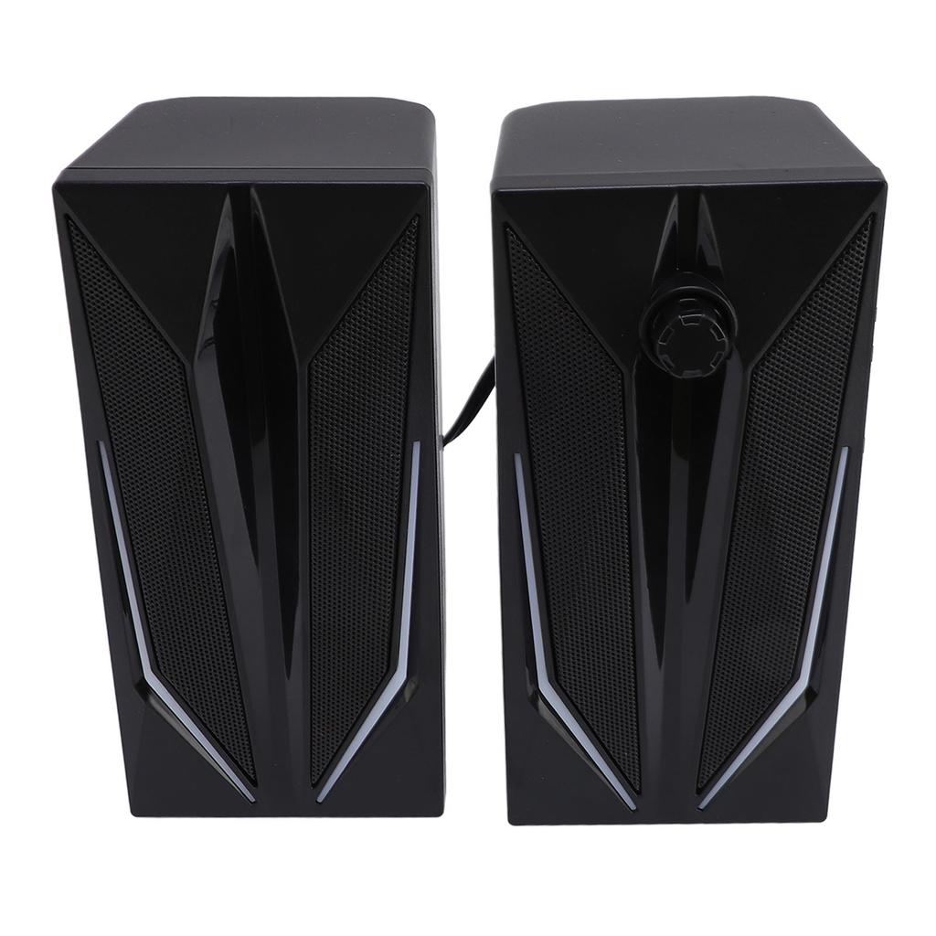 1 Pair 2.0 Inch Speaker with RGB Light USB Small Multimedia Speaker for Laptop Desktop PC