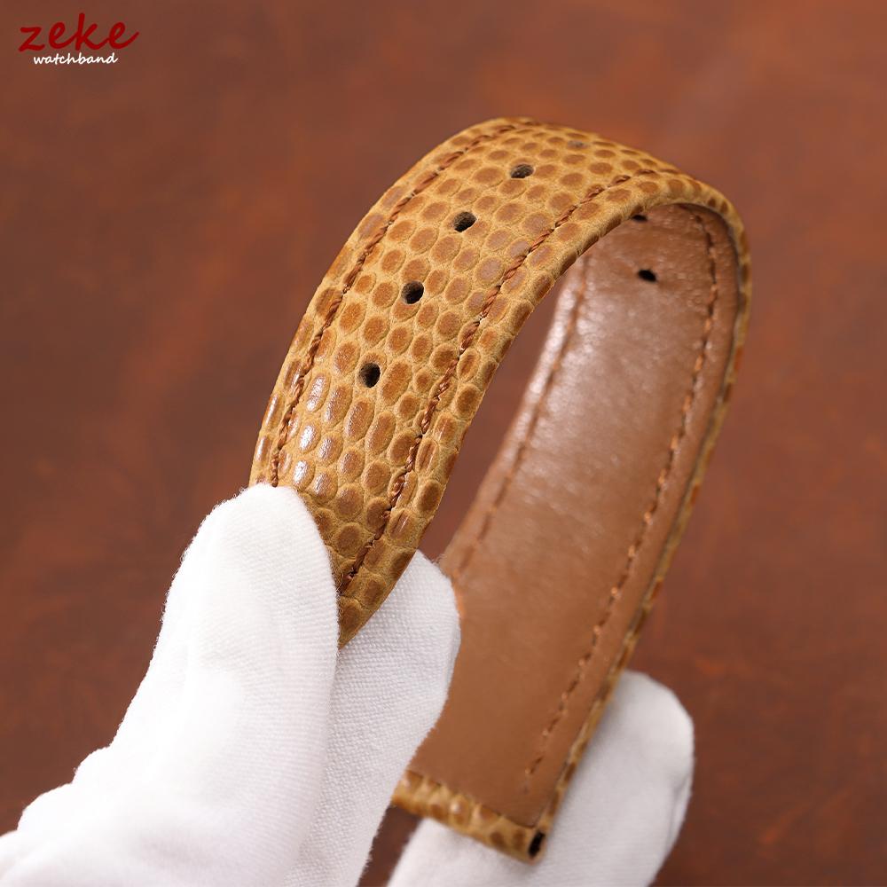 Lizard Grain Genuine Cowhide Watch Strap Waterproof Quick Release Leather Band 16/18mm 20mm 22mm Universal Replacement Wristband