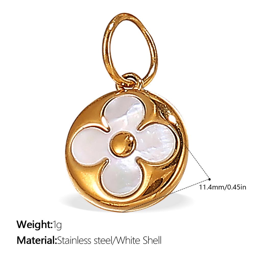 European & American Creative Floral Series Titanium Steel Pendant: Luxurious DIY Necklace & Bracelet Accessory.