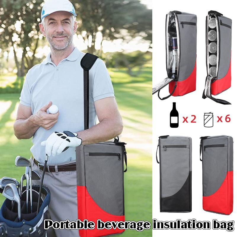 Golf Cooler Bag Outdoor Picnic Travel Drinks Beer Cooler Bag Wine Carrier Insulated Bag Oxford Large Capacity Shoulder Bag