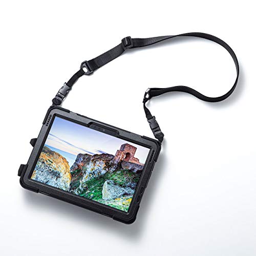SANWA SUPPLY Surface Go 2 Shockproof Case (with Handle, Stand, and Shoulder Strap) PDA-SF7BK