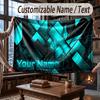 Fantasy Magic Theme Throw Blanket Custom Name Text Personalized Blanket Soft Cozy Blanket for Home Sofa Bed