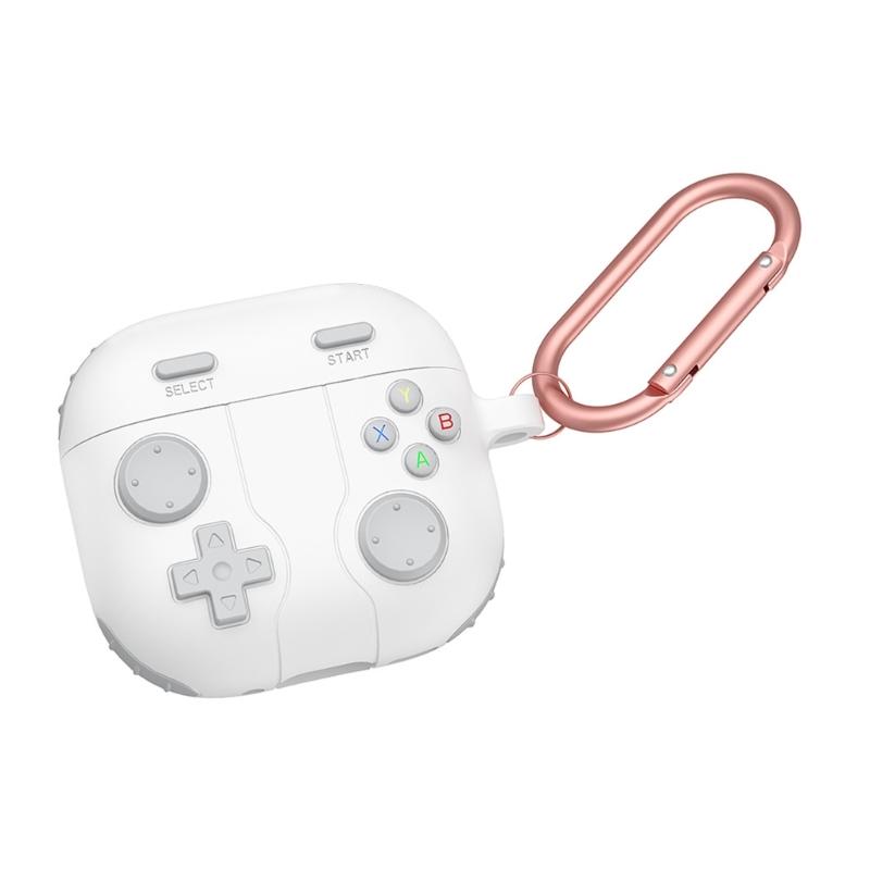Customs Fit Protective Silicone Case For  Earbud Case With Gaming Consoles Design And Carabiner Clip