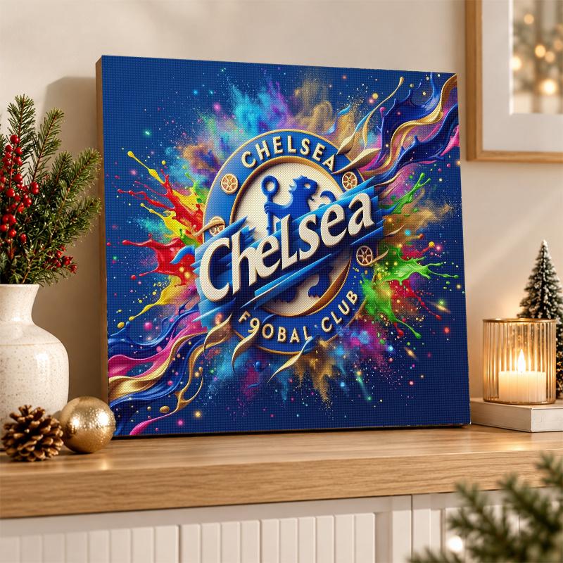Chelsea FC Diamond Painting Kit 5D Full Drill DIY Diamond Mosaic Wall Art Home Decor