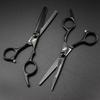 6.0 Inch High Screw, Black, Black Gold Paint, Hair Scissors, Hair Scissors, Flat Scissors, Thin Scissors 03-05