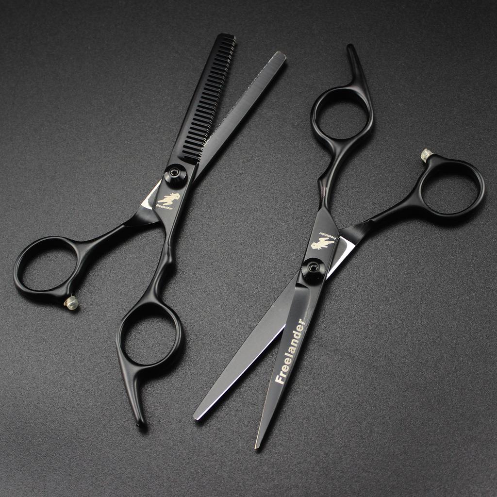 6.0 Inch High Screw, Black, Black Gold Paint, Hair Scissors, Hair Scissors, Flat Scissors, Thin Scissors 03-05