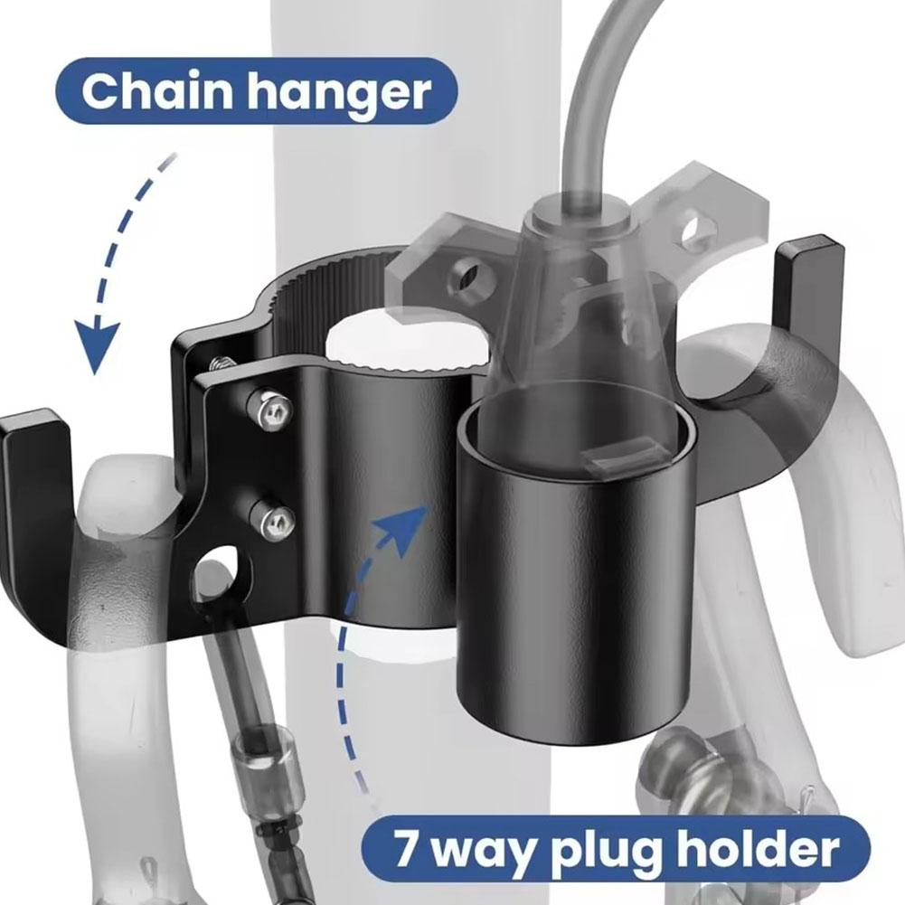 Trailer Chain Holder 7-pin Electrical Plug Mounting Bracket Spot Trailer Traction Chain Finisher RV Tongue Accessories