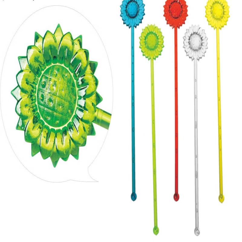 

Colorful Translucent Plastic Sunflower Swizzle Sticks Set