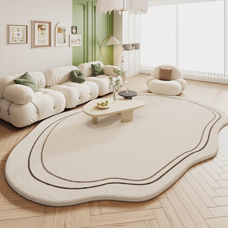 Living Room Carpet Bedroom Irregular Shape Imitation Cashmere Carpets Sofa Bedside Floor Mat Soft Fluffy Comfortable Foot Rug