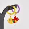 1Pair Dopamine Enamel Sweet Heart Cute Bee Flower Girl Aesthetic Aretes Funny Food Cake Gothic Star Hoop Earrings Jewelry
