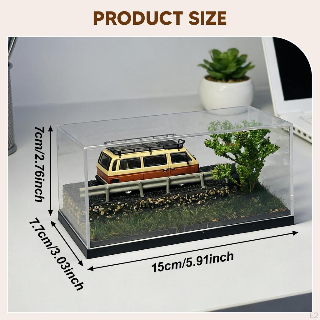 1/64 Model Car Display Case Simulated Parking Lot Showcase Diorama Acrylic Storage Organizer