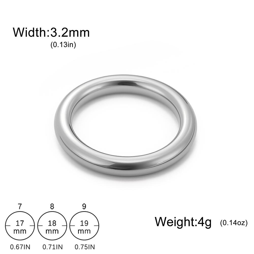 COOLTIME Stainless Steel O Ring New Classic Minimalist Shiny Smooth Rings for Women Bag Sewing Accessories Jewelry