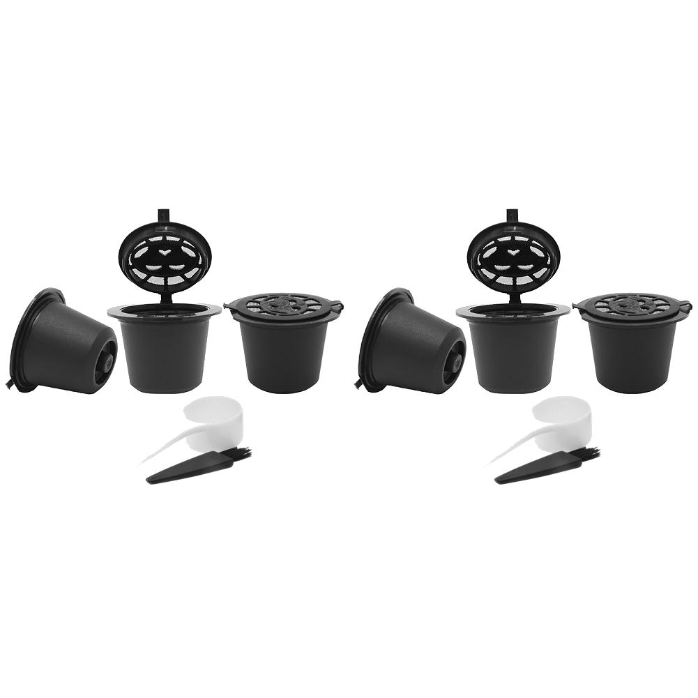 15-3PCS Refillable Capsules Filters for Nespresso Coffee Machine With Spoon Brush Reusable Coffee Filter Pods Coffee Tools