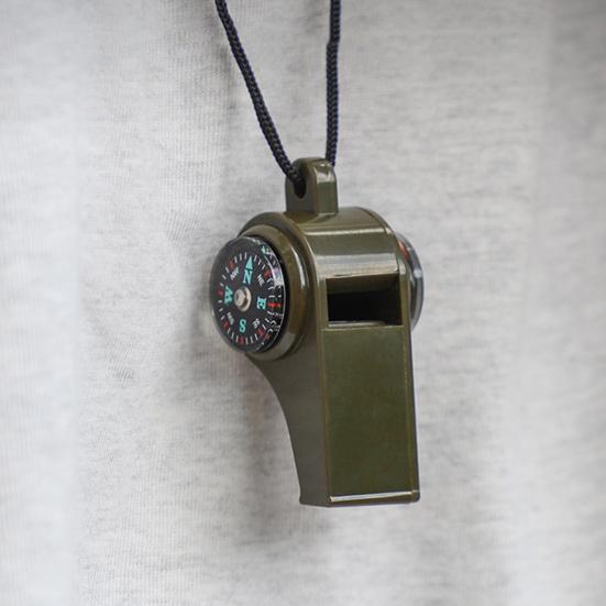 2/4 Stück Notfall-Überlebenspfeifen mit Trageband Lauter Ton Kompakt Tragbar 3-in-1 Notfall