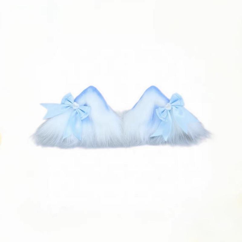 Katzenohren-Stirnband für Mädchen - Süße Dienstmädchen-Haarnadel mit flauschigen Katzenohren und Tierohren-Accessoire-Karte