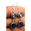 Amethyst Gemstone Ethnic Handmade Drop Dengle Earring Jewelry  ER 035