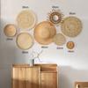 Boho Style Rattan Woven Wall Ornament Handmade Hanging Wall Plate  Home Decoration