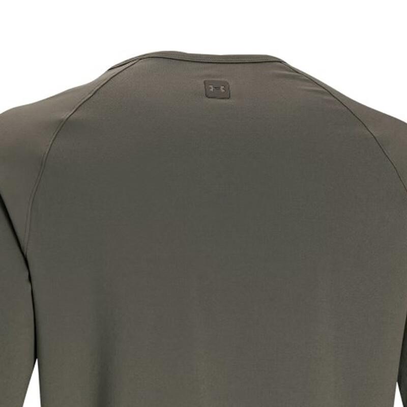 Under Armour Solid Color Training Sports Casual Crew Neck Long Sleeve Raglan T-Shirt Men Tops Olive-Green 1378989-200