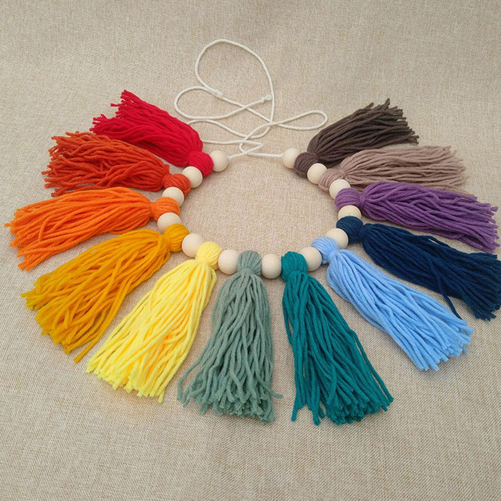 Cotton Tassel Garland Pastel Banner Addition To Nursery Room Girls Bedroom Accessories Easy Hanging