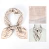 Simple Korean 71 imitation silk women's neck silk scarf, personalized burgundy polka dot cashew flower square scarf