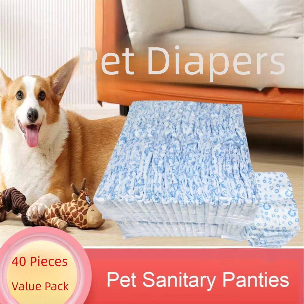 40Pcs/Set Male Disposable Disposable Dog Diaper Hygienic Design Training Diaper  for Pet Training