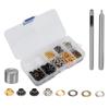 240pcs Grommets 4mm DIY Plated Practical Small 4 Colors Metal Eyelets Grommets Ornament Sets Tool
