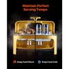 SucceBuy 9Qt Roll Top Chafing Dish Buffet Stainless Steel Chafer with Full Size Pan Visible Lid Rectangle Catering Warmer Server