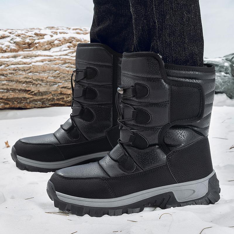 36-46 Winter Men's Plus Velvet High-top Outdoor Shoes Women's Large Size Hiking Shoes Plus Fur Warm Hiking Boots