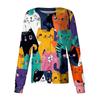 Women's Casual Long-sleeved Single-breasted Animal-printed Protective Suit Cardigan