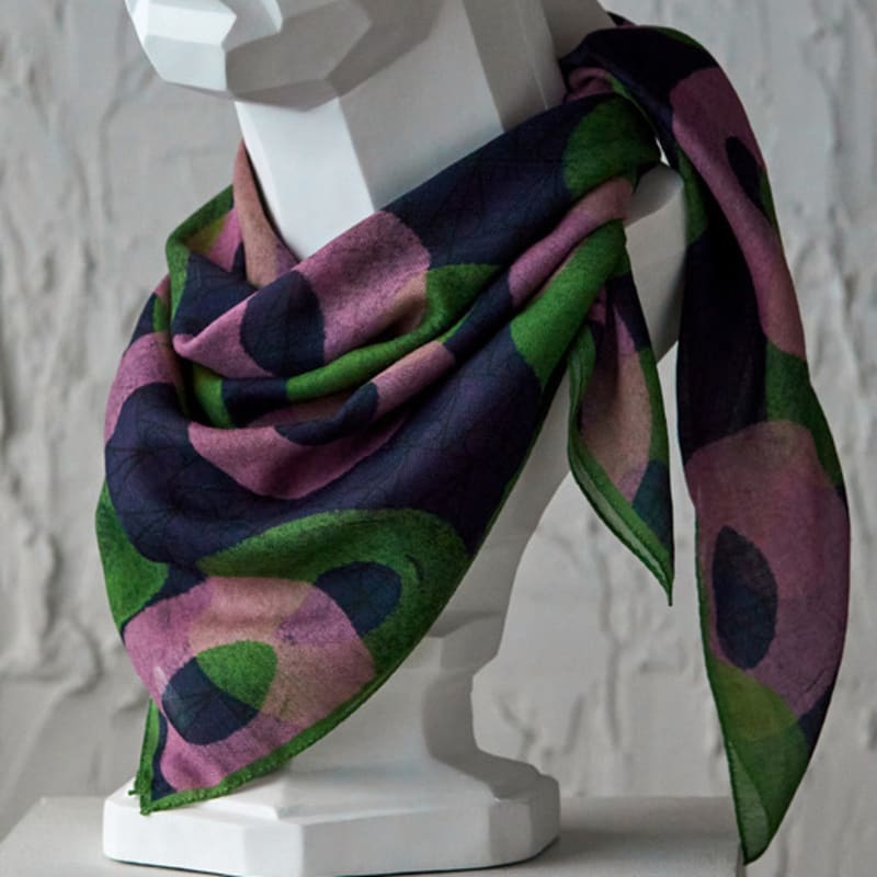 ANA MAISON Signal To Round Silk Wool Scarf [PMsw-1394]