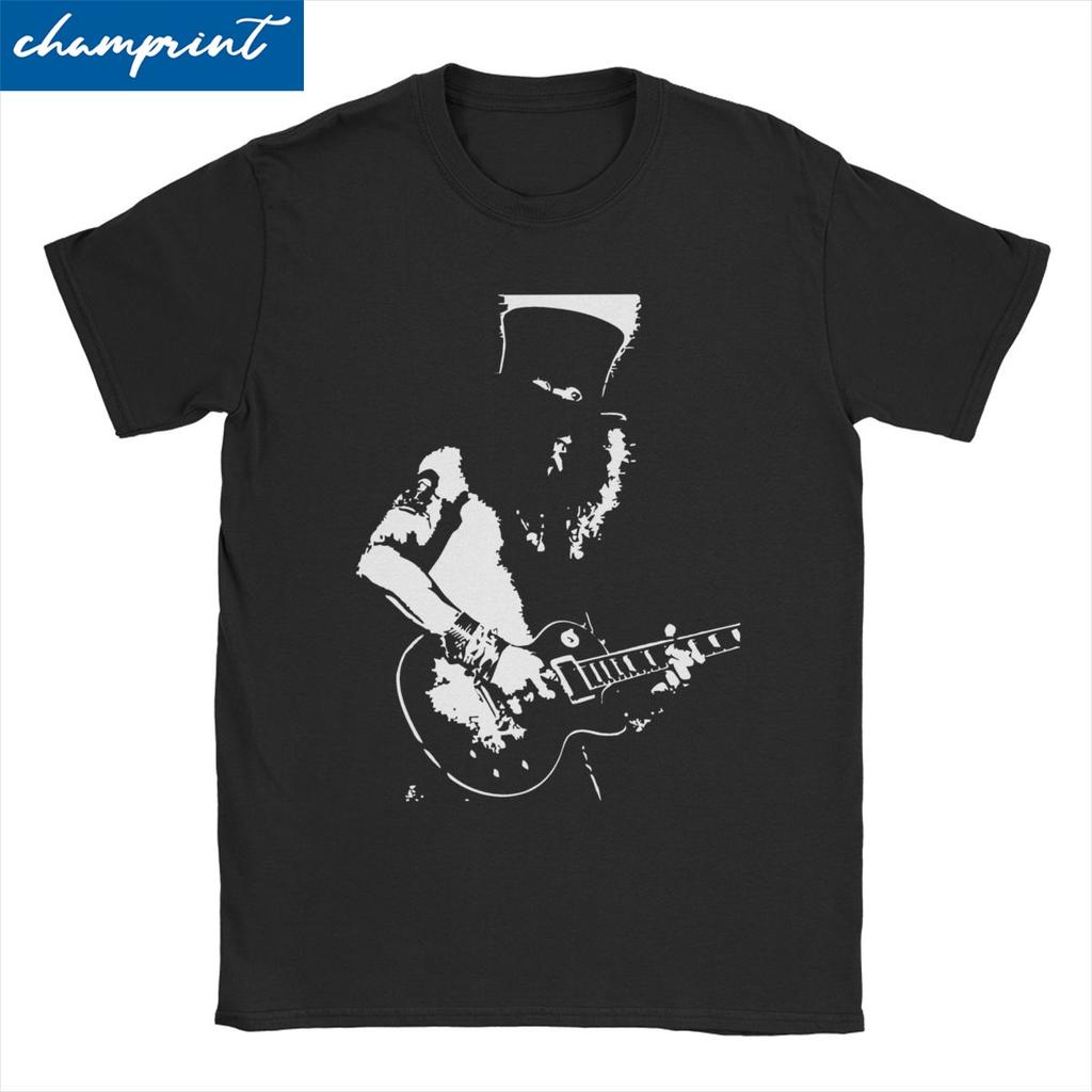 Guns N Roses Slash T-Shirts for Men Women Hard Rock Hip Hop Band Humorous Pure Cotton Tee Shirt T Shirt 4XL 5XL 6XL Clothing