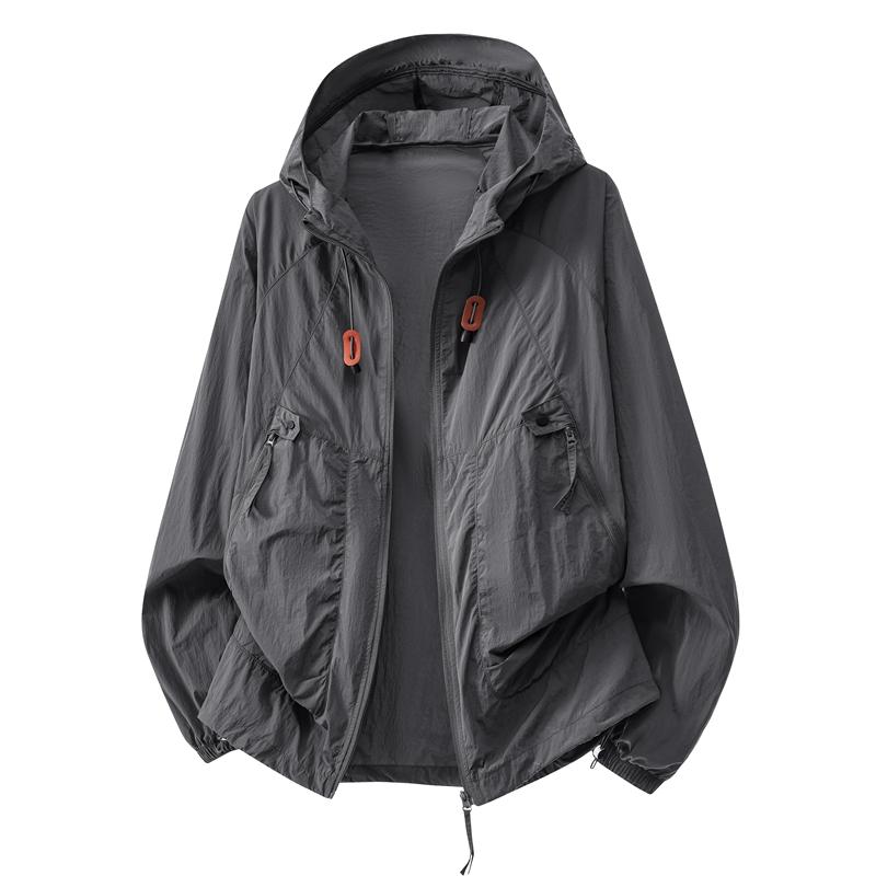 Outdoor Sun Protection Clothing For Men, Skin Clothing, Sun Protection Clothing, Fishing Clothing For Couples 2XL серый