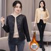 Women's Slim Fit Velvet Lined Cotton Jacket - Warm, Lightweight Inner Layer for Autumn and Winter