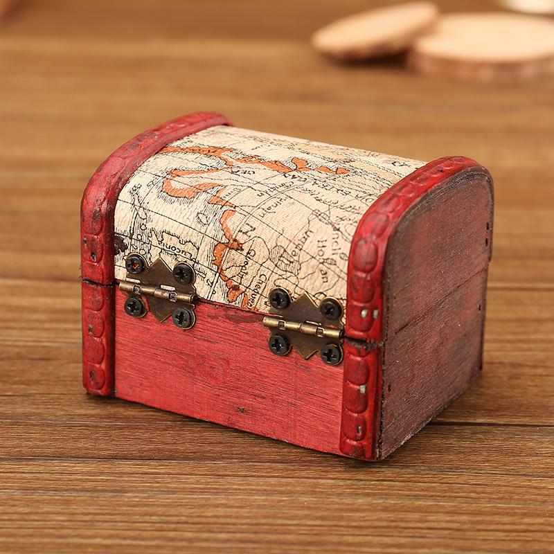 Chinesische Retro 8cm Holzschmuckschatulle - Vintage Klassisch Antik Kleine Schachtel