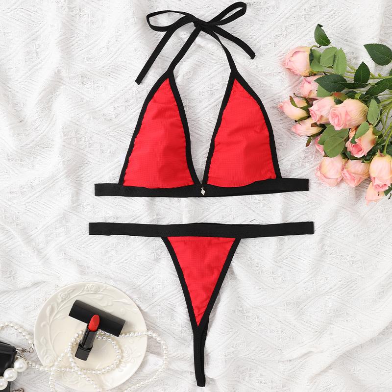 Sexy Floral Lace Lingerie Set Hollow Out Bow Knot Bra And Open Crotch Panties Suits Erotic Sexy Lingerie Women's Underwear Sets