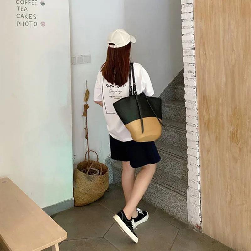 Summer Beach Straw Basket Bags Casual Rattan Large Capacity Totes Women Wicker Woven Shoulder Bags